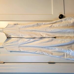 White Denim Zip-Up Dress